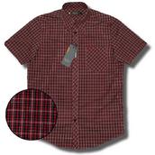 View Item Classic Ben Sherman Mod S/S Button Down Check Shirt Red Black